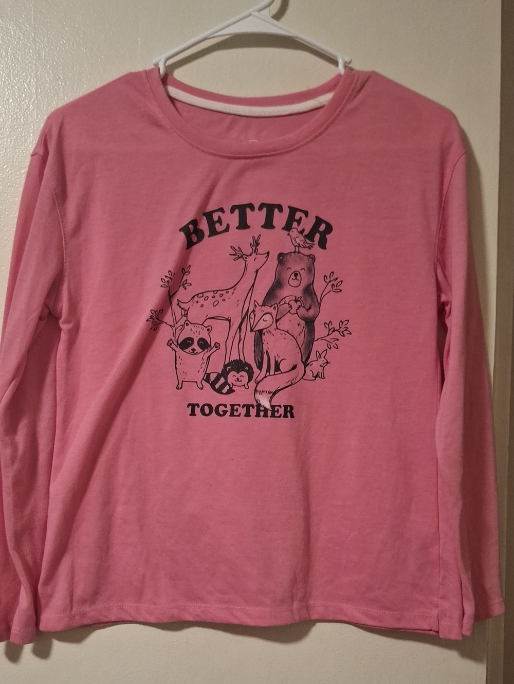 wonder nation Pink Long-Sleeve 'Better Together' Animal Graphic Tee